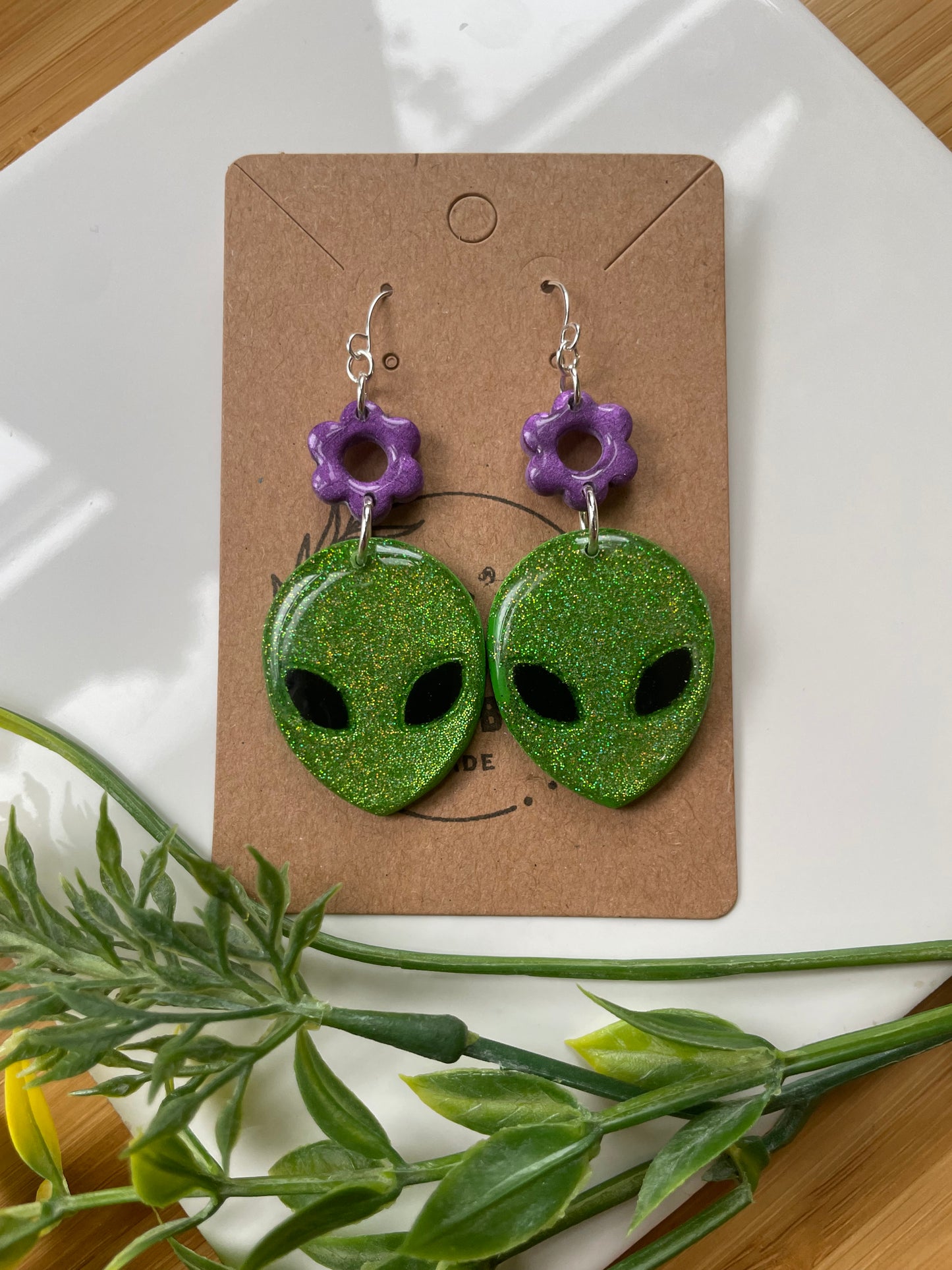 Alien Head with Flower Dangle