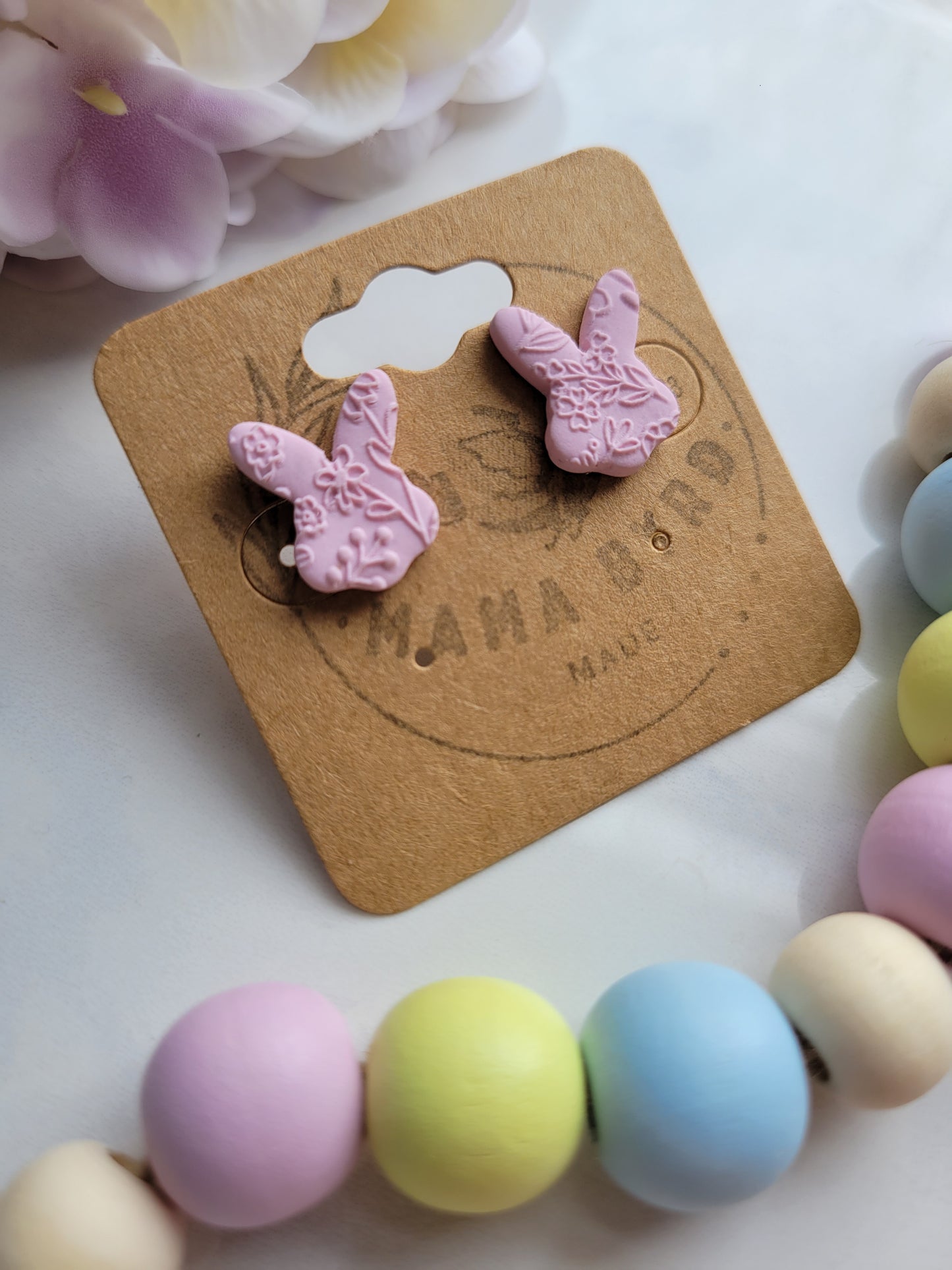 Pink Bunny Studs