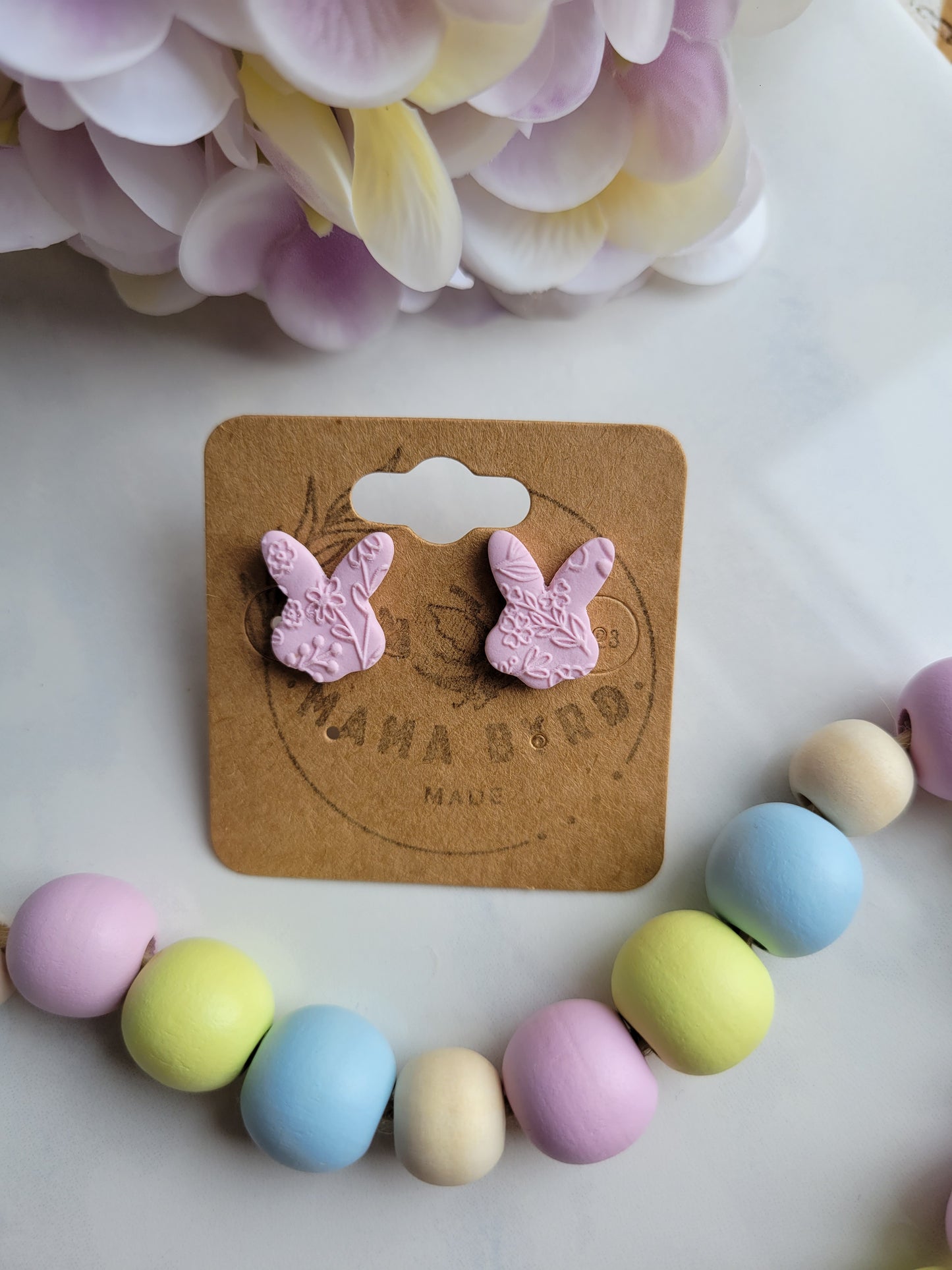 Pink Bunny Studs