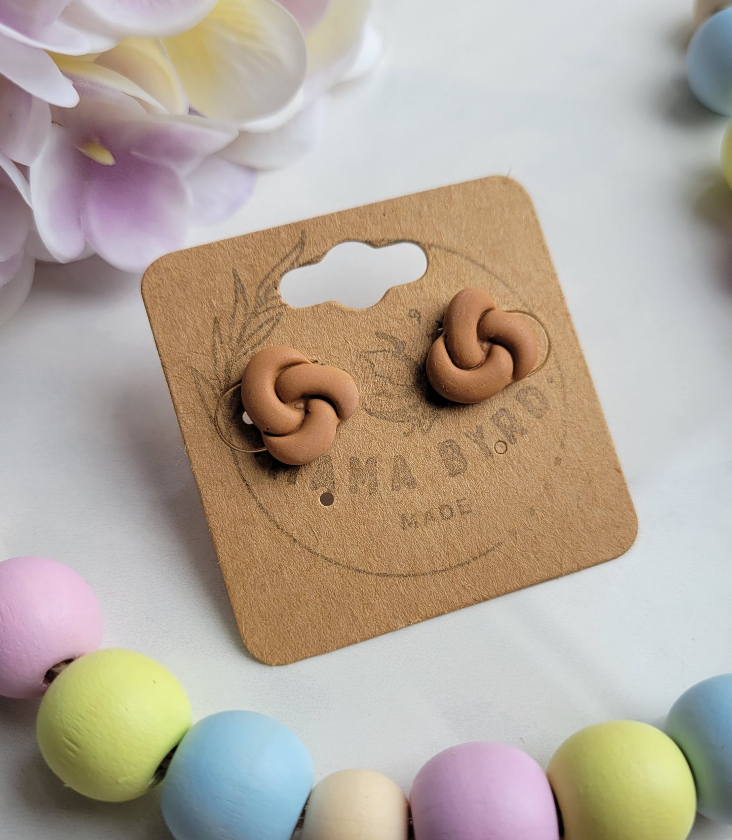 Orange Knot Studs