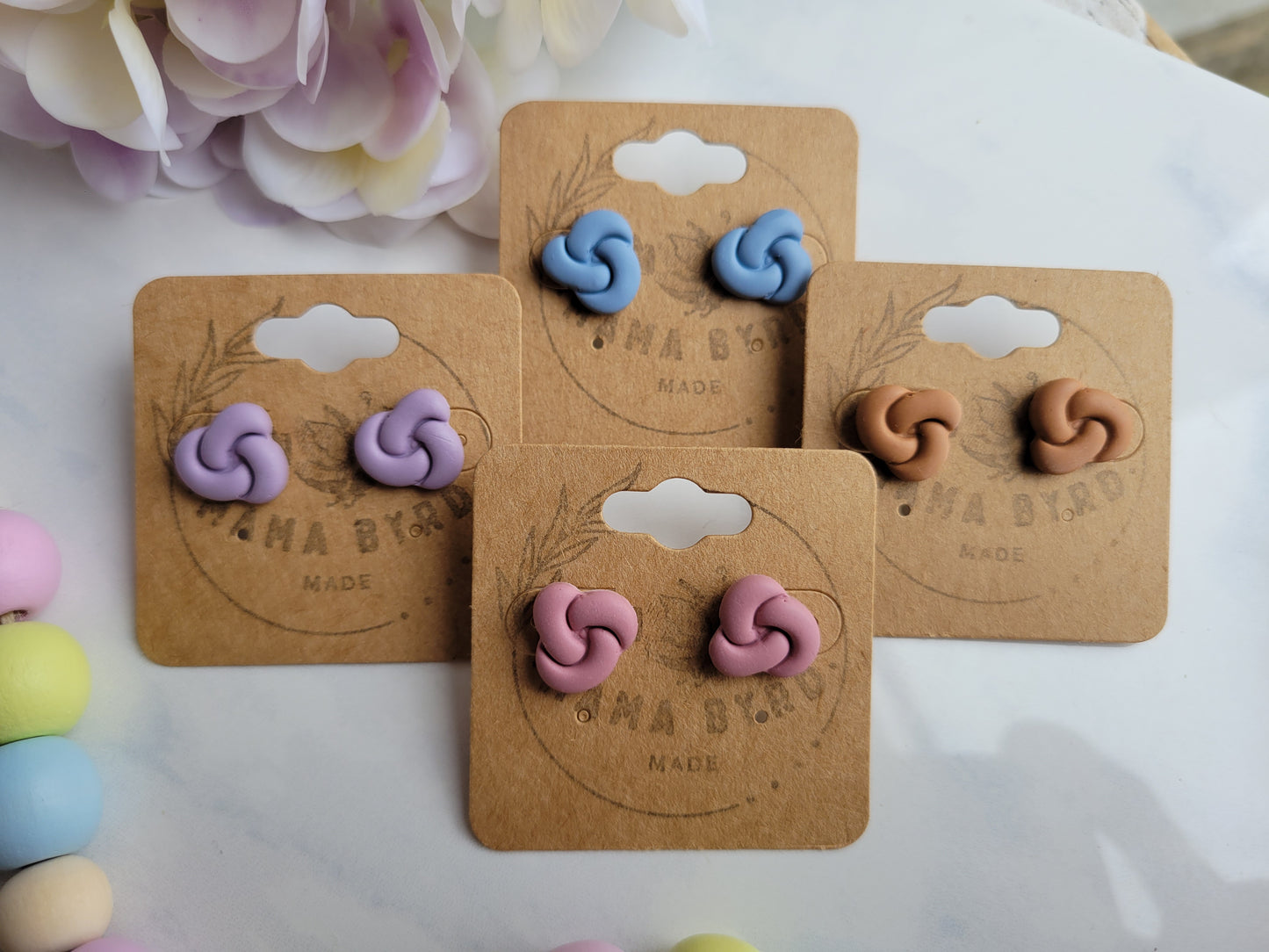 Purple Knot Studs