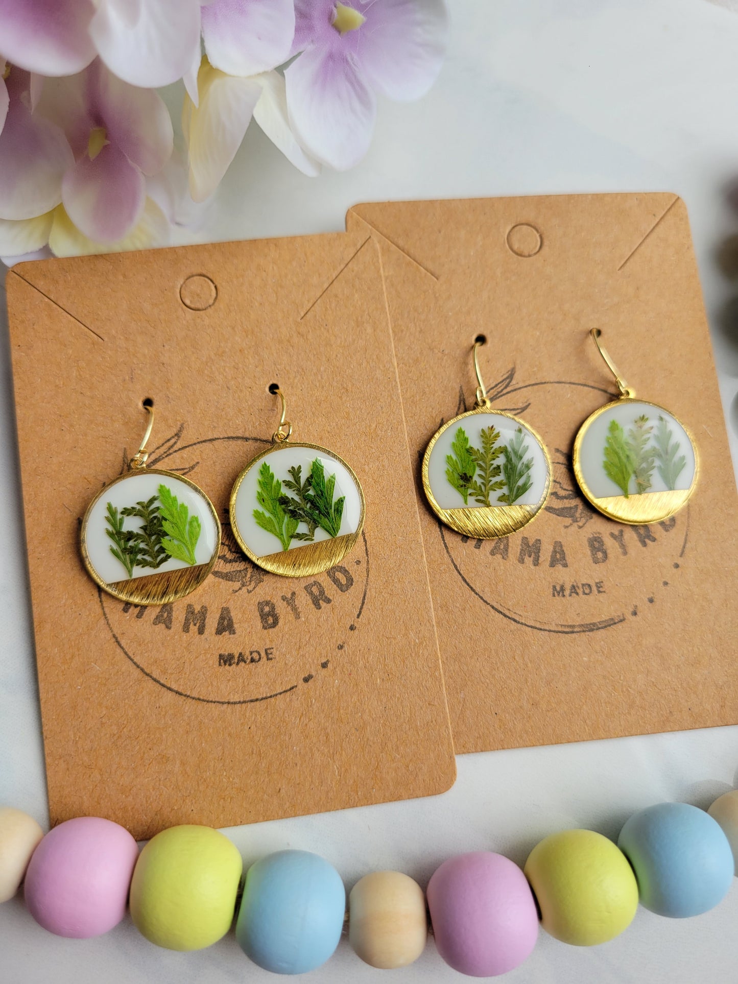 Real Fern Leaf Dangles