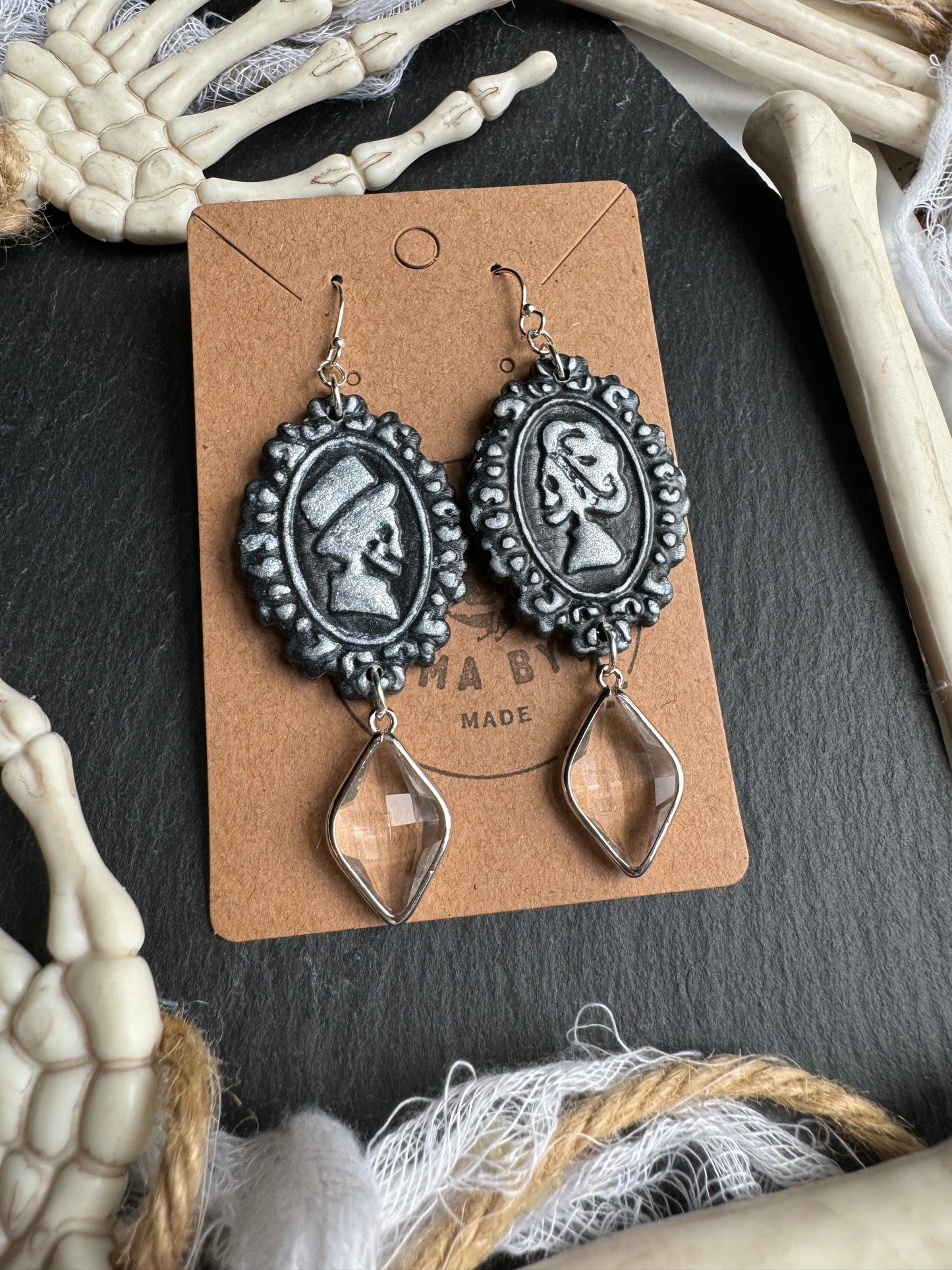Framed Skeleton Guy & Gal Dangle