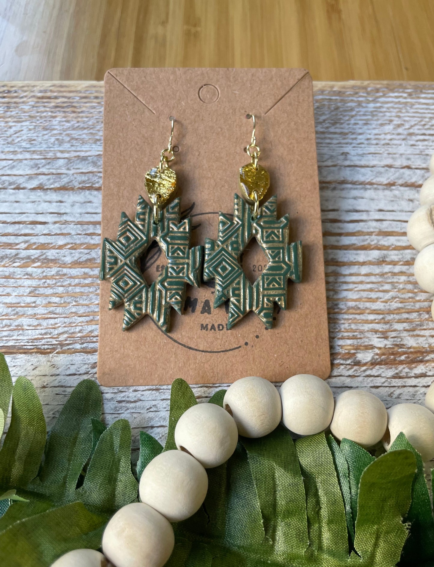 Green And Gold Dangle