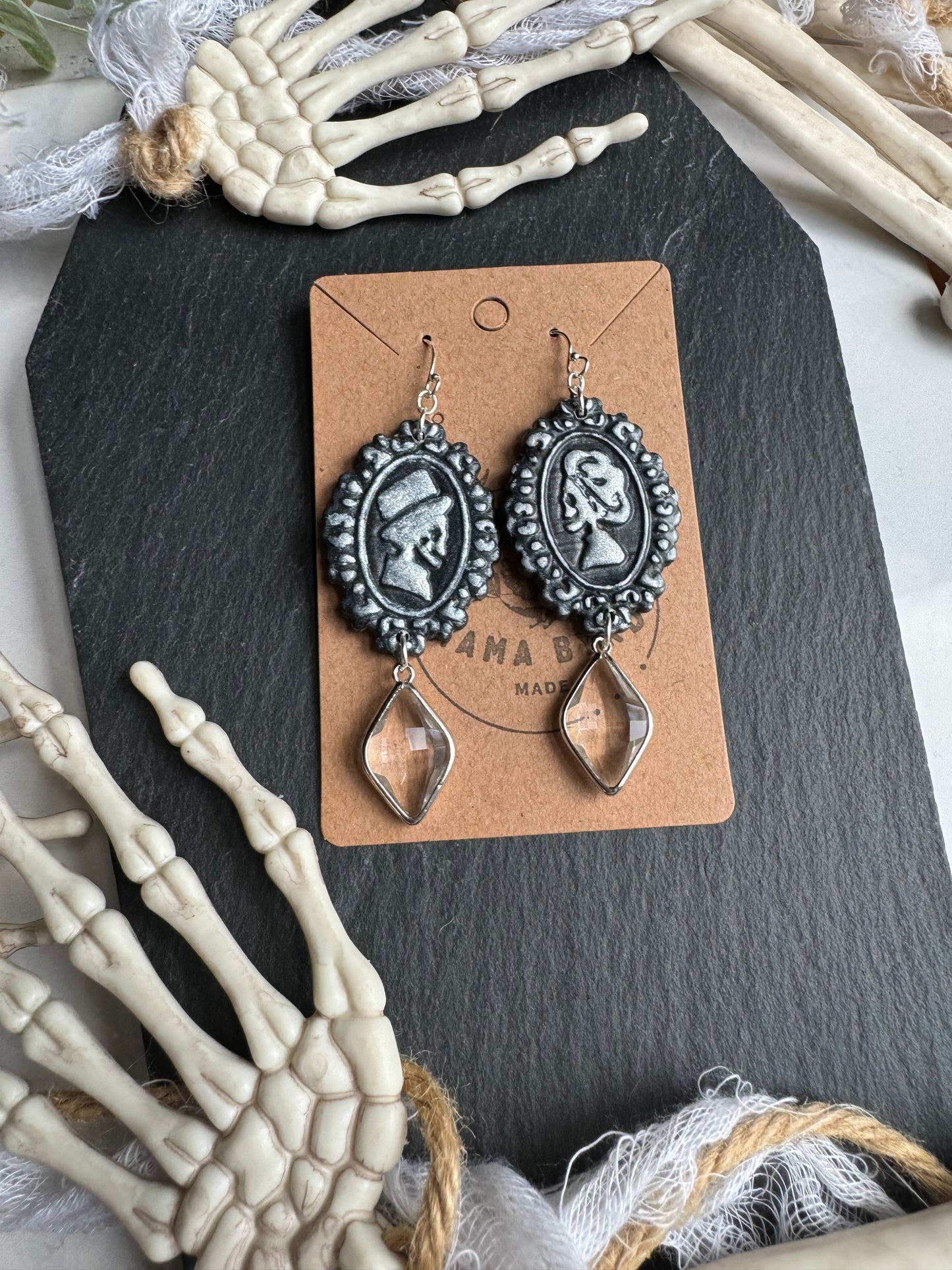 Framed Skeleton Guy & Gal Dangle