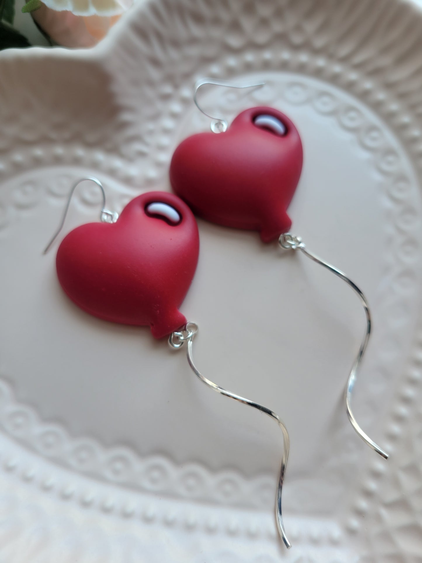 Red Heart Balloon Dangles