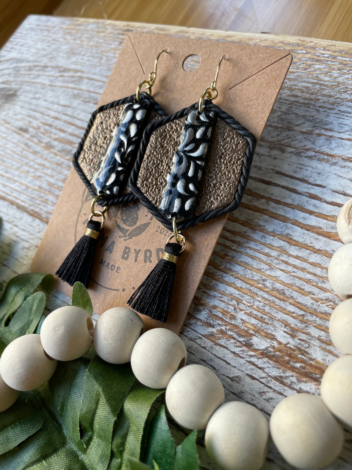 Textured Hexagon Dangle