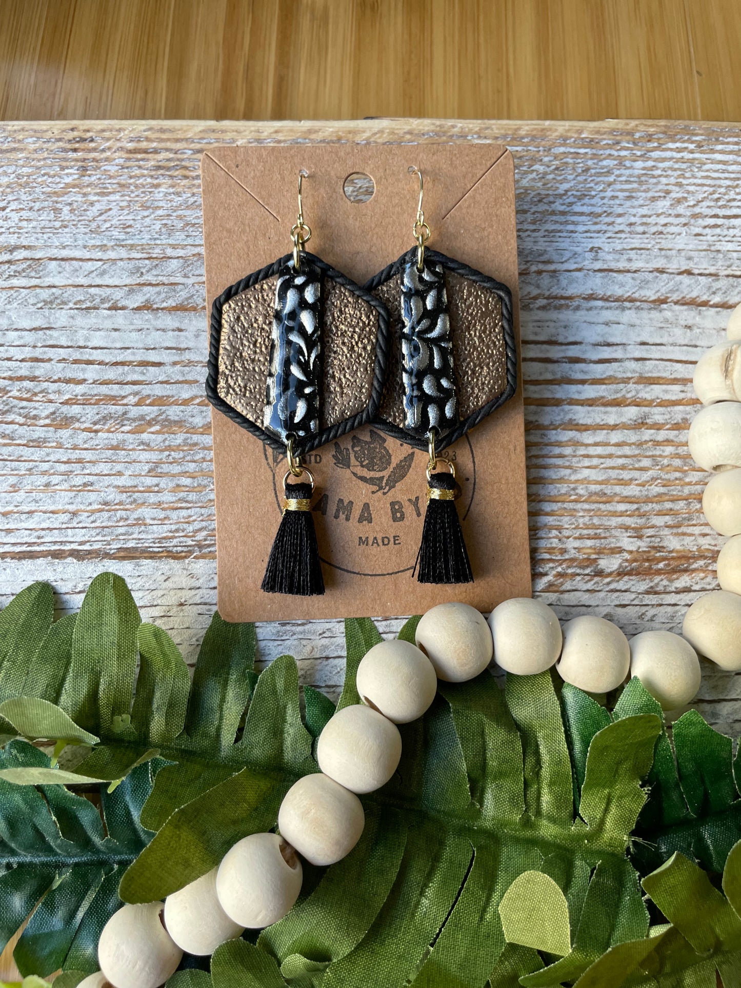 Textured Hexagon Dangle