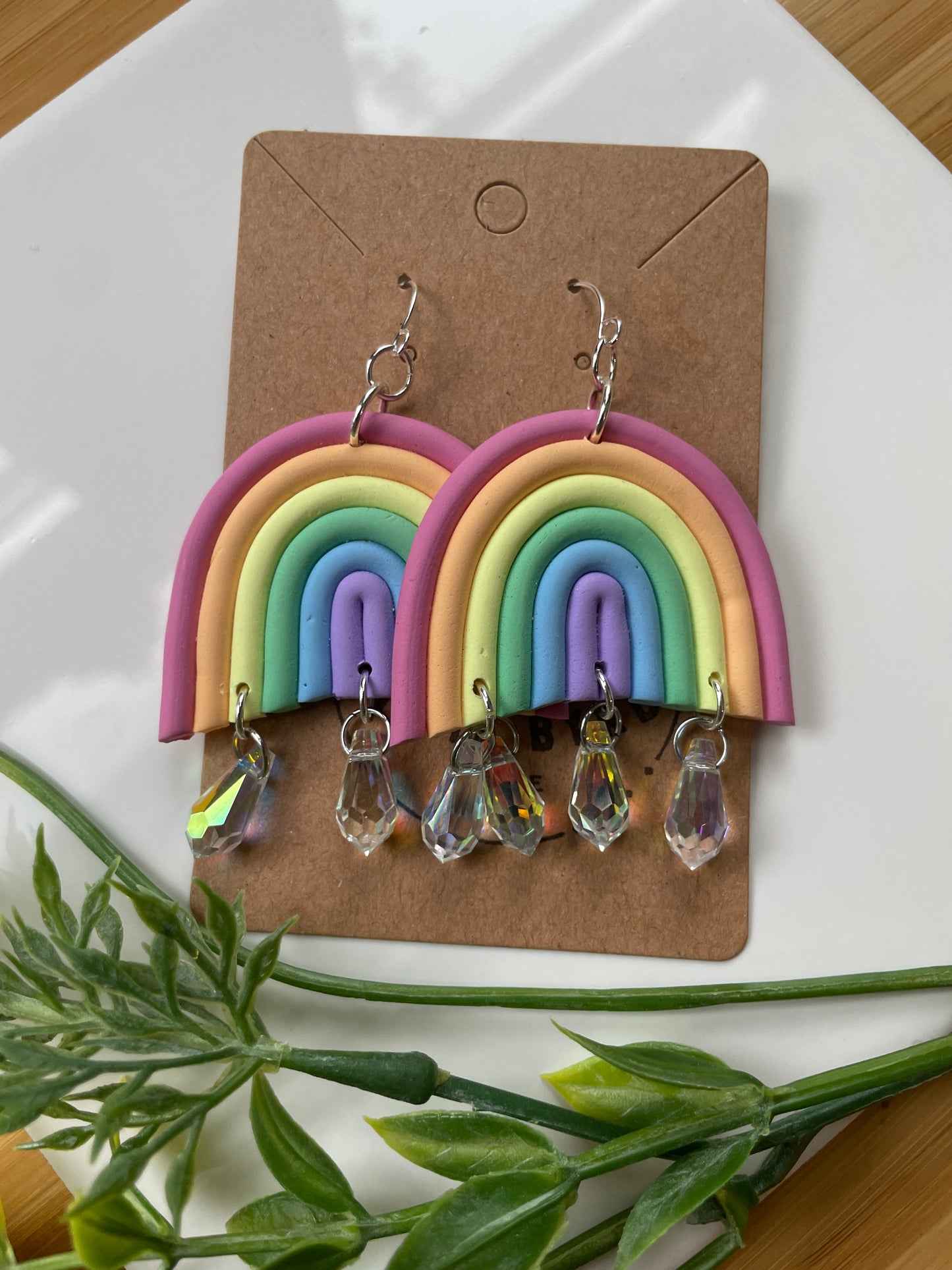 Rainbow Arch with glass crystal dangle