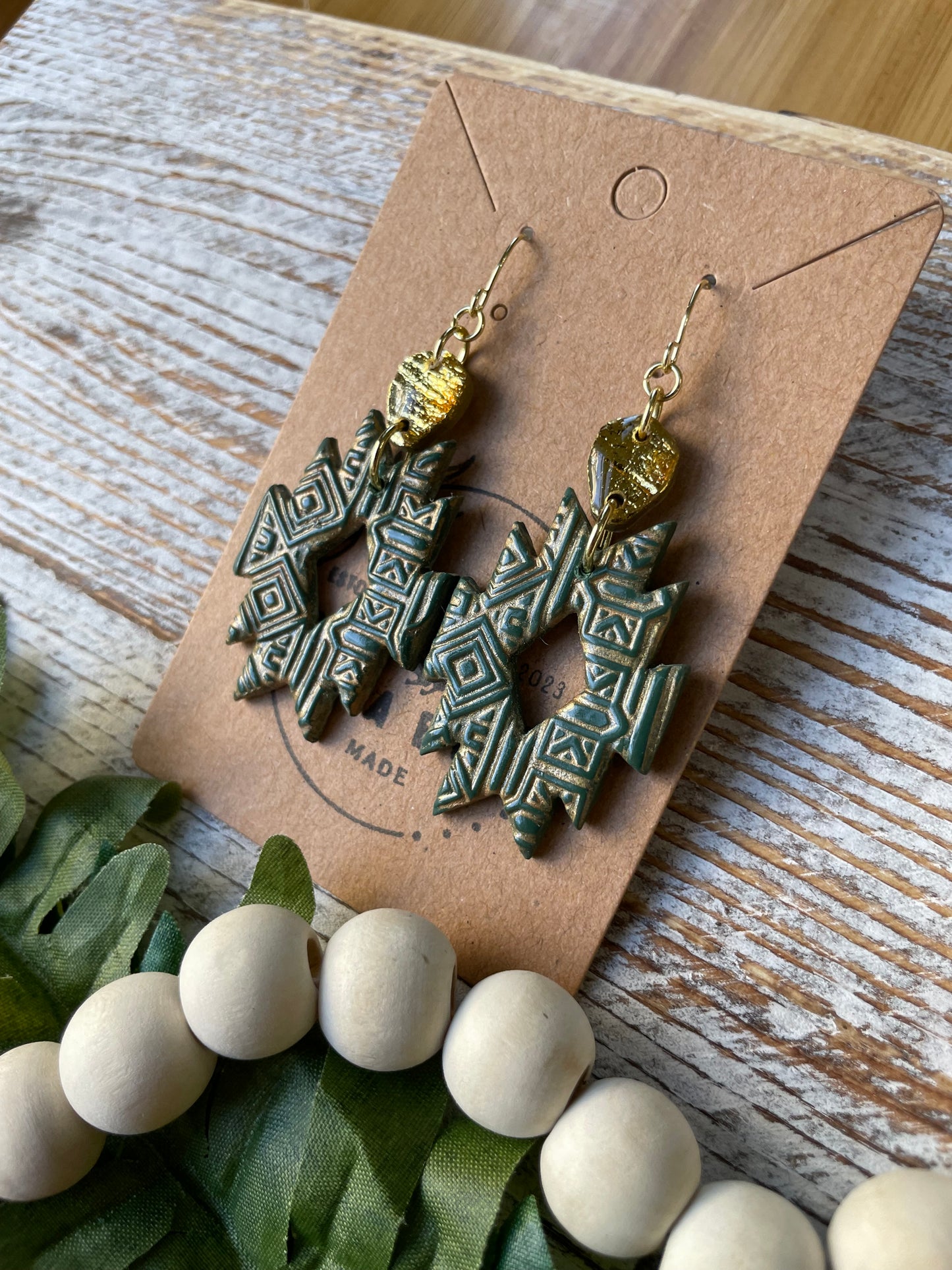 Green And Gold Dangle