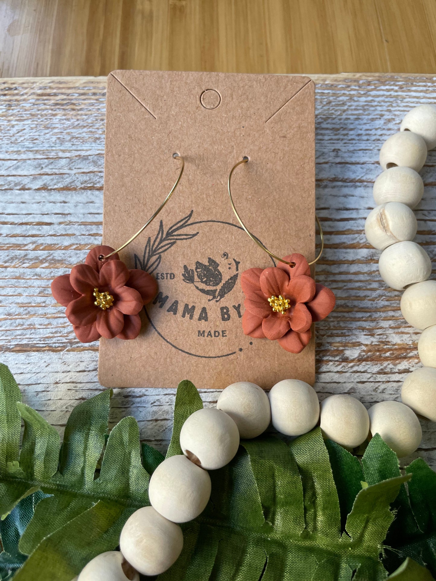 Terra Cotta Flower On Hoop