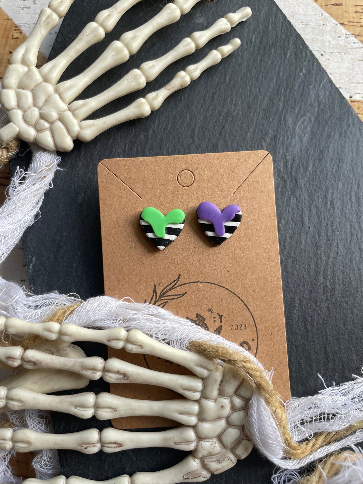 Beetlejuice Inspired Studs