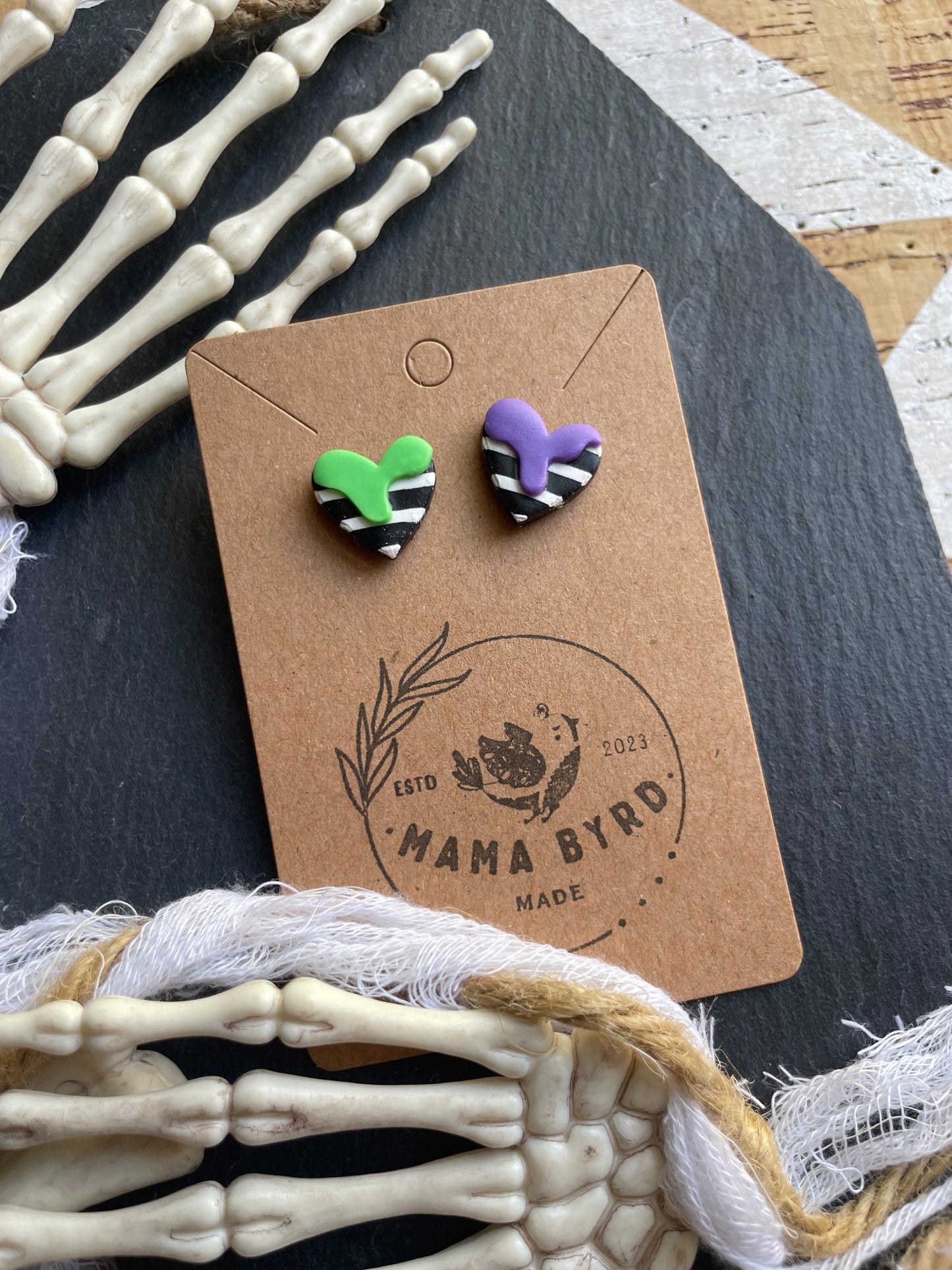 Beetlejuice Inspired Studs