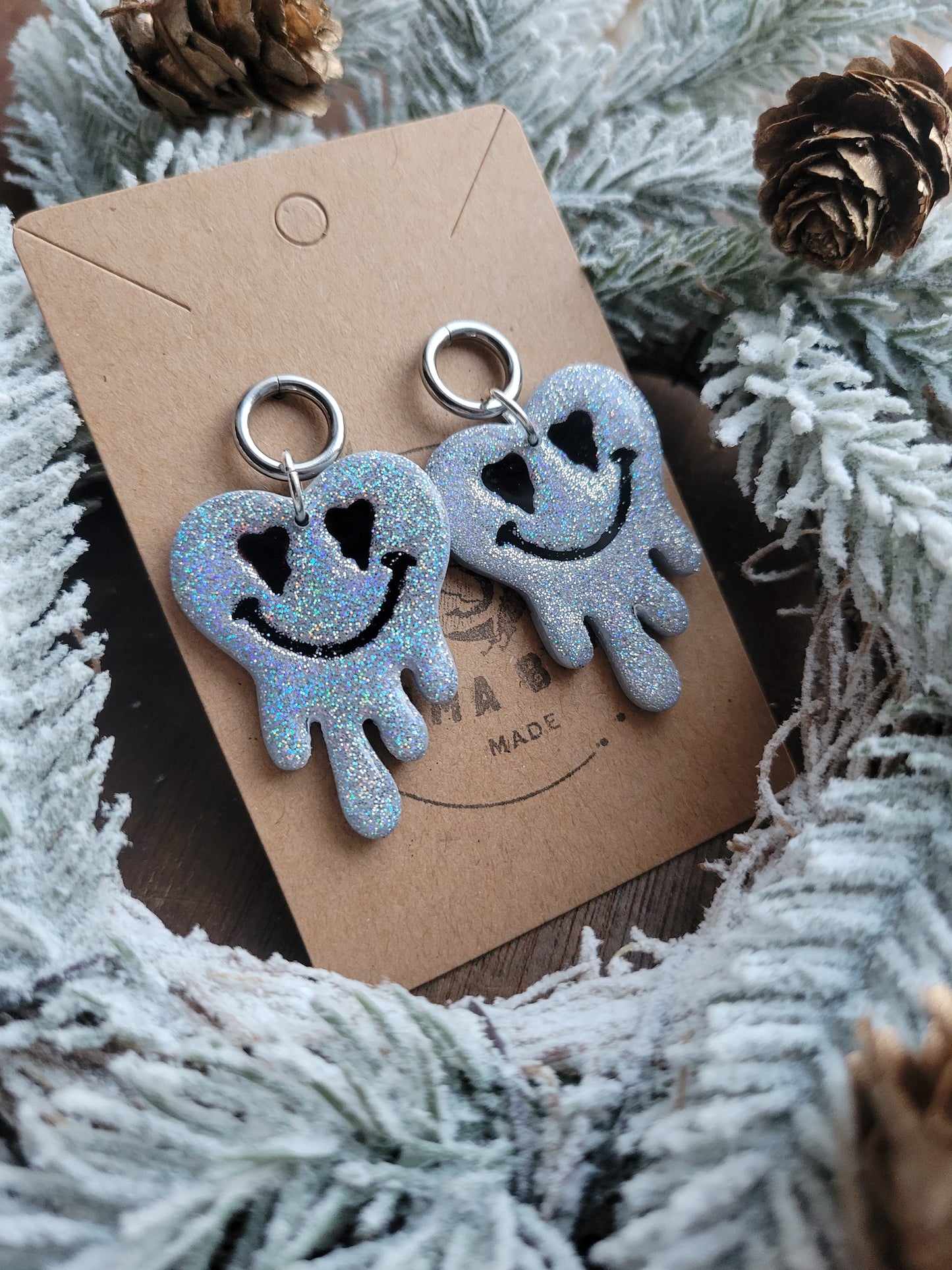 Melting Smile Dangles on Round Post