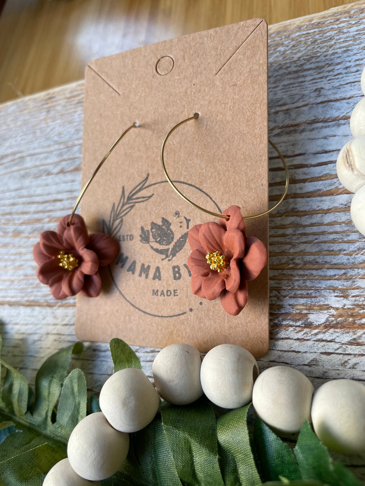 Terra Cotta Flower On Hoop