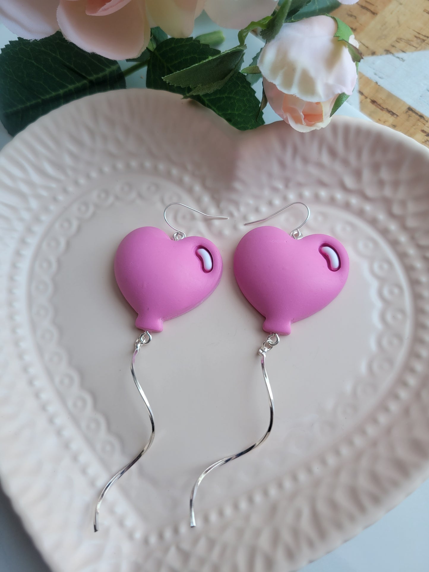 Pink Heart Balloon Dangles