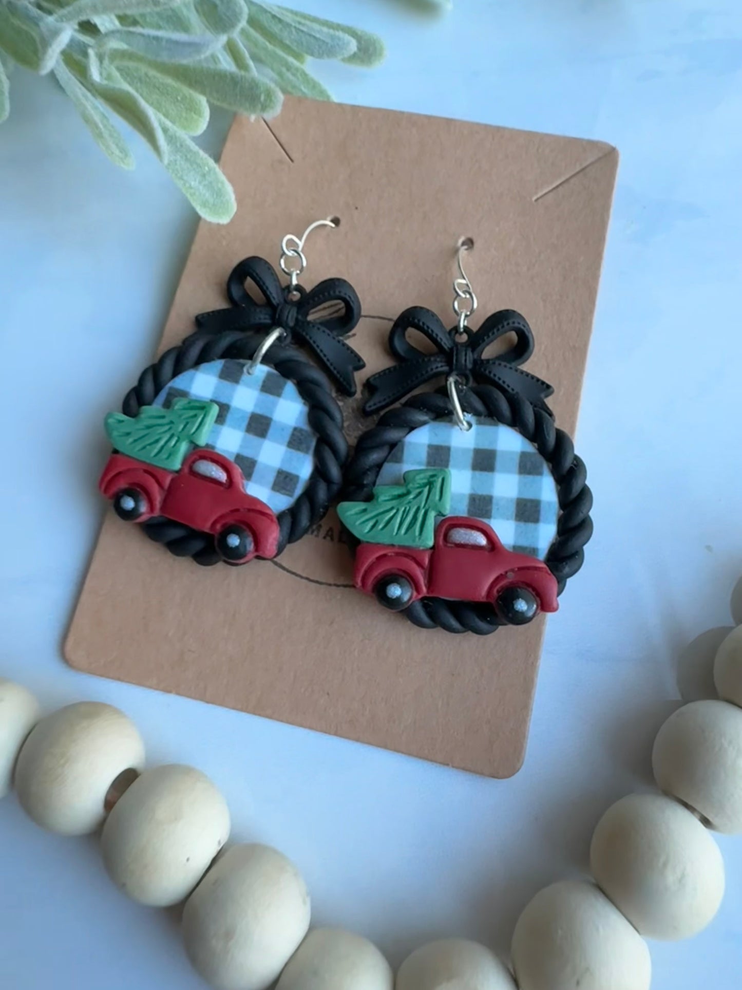 Vintage Red Truck Dangles