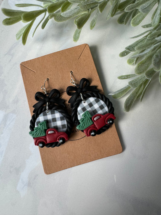 Vintage Red Truck Dangles