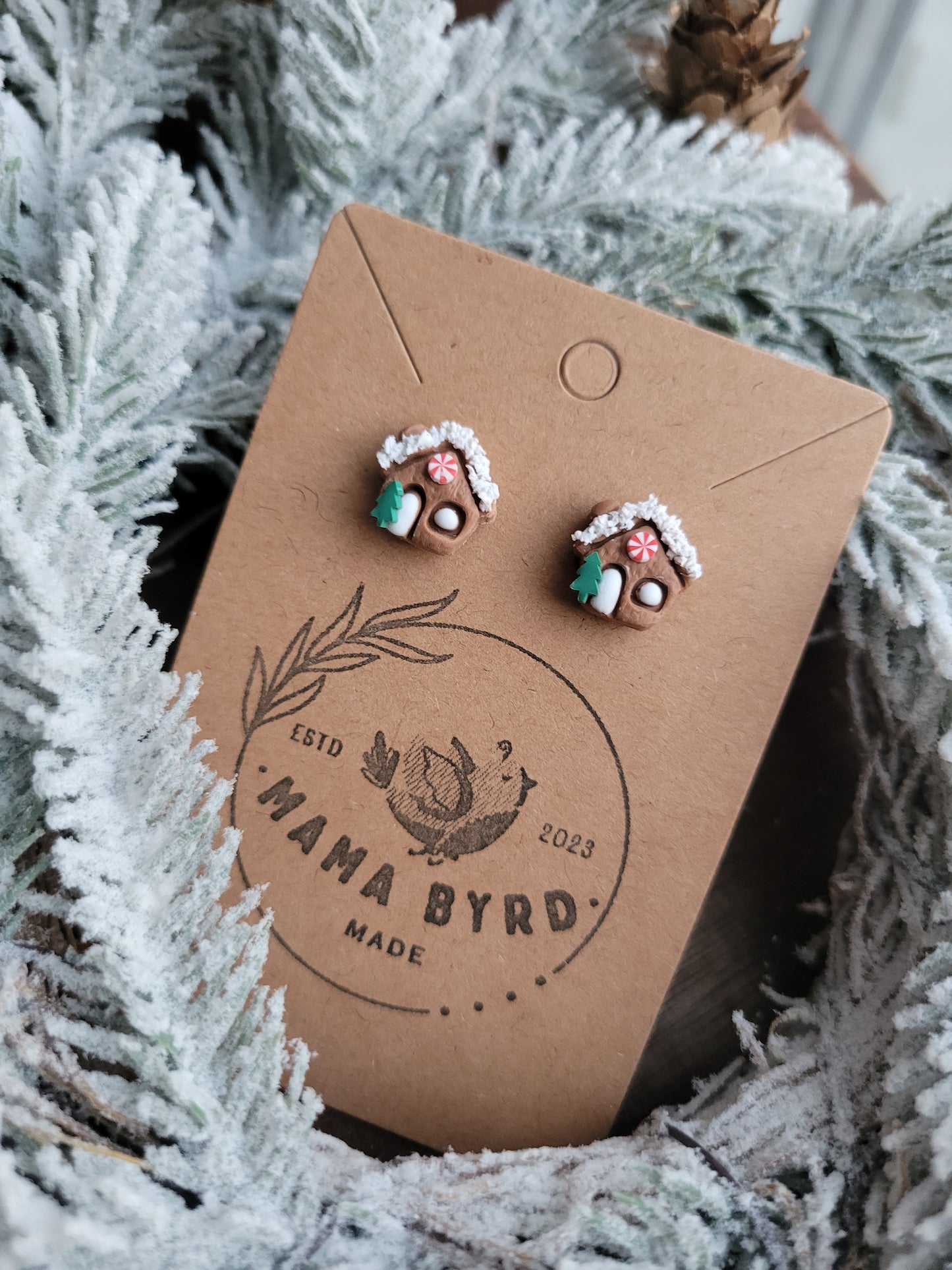 Lil' Gingerbread House Studs